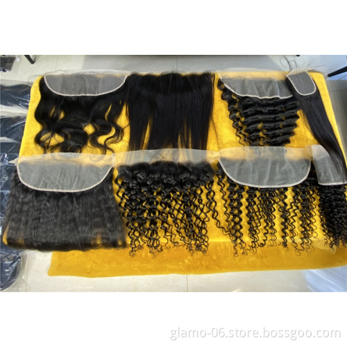 100% Virgin Brazilian Lace Frontal Closure 13X4,Indian Virgin Hair Wet And Wavy Closure,Closure With Baby Hair